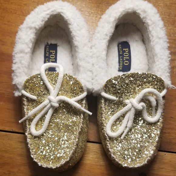 Polo Ralph Lauren Other - kids RALPH LAUREN POLO GOLD SLIPPERS 1